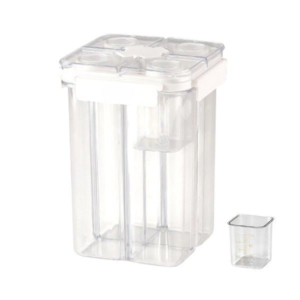 Multipurpose 4-Grid Airtight Storage Container - Transparent