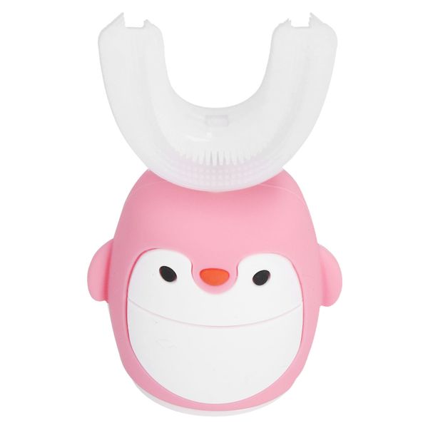 U Shaped Kids Toothbrush Cute Pink Cartoon