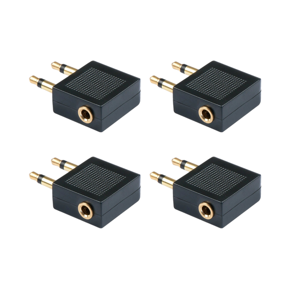 2 x 3.5mm Male To 1 x 3.5mm Female Connector Adapter - 4 Pack