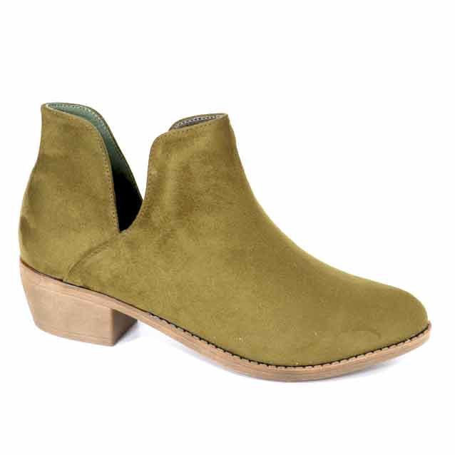 Cut out clearance suede ankle boots