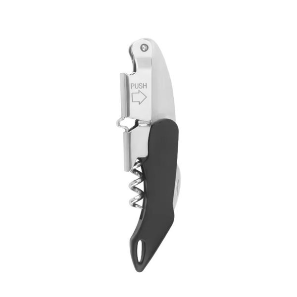 The Black-Silver Stanless Steel Standard Waiter's Corkscrew