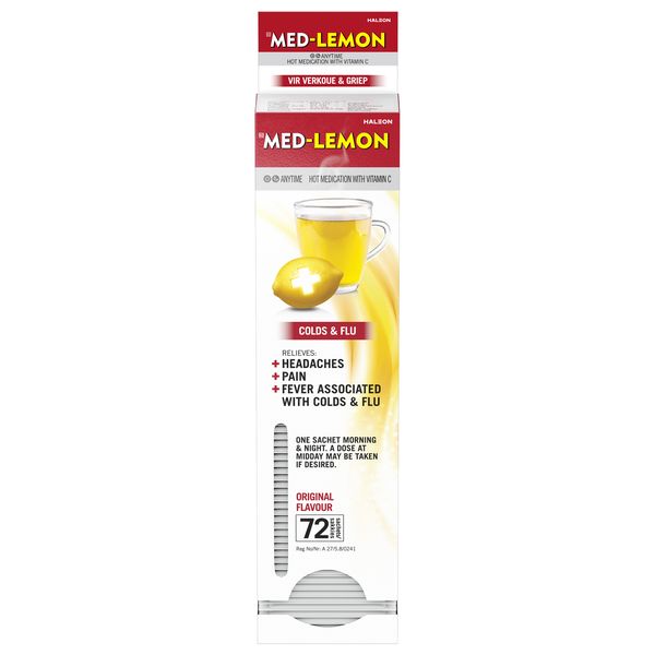 Med-Lemon Menthol With Vitamin C Dispenser Hot Medication 72's