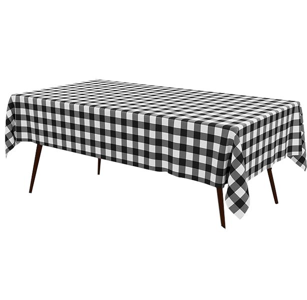 Disposable Table Cloth, 54 x 108 Inch Waterproof Plastic Tablecloth, Party