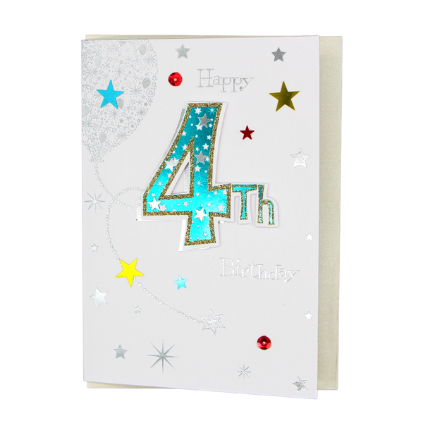 Happy 4th Birthday card