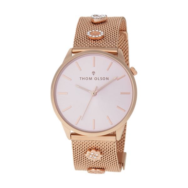 Thom Olson Gypset Rose Gold Stainless Steel Mesh Watch - CBTO017