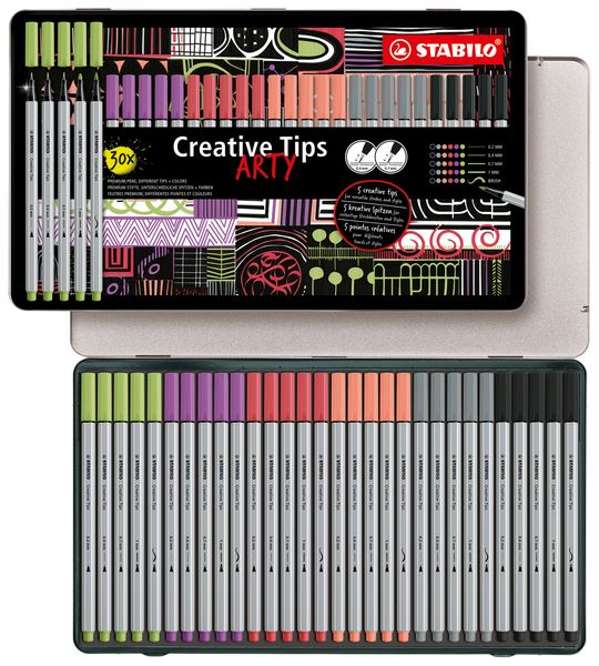 STABILO Multi Liner Creative Tips Pastel (30 Pack)
