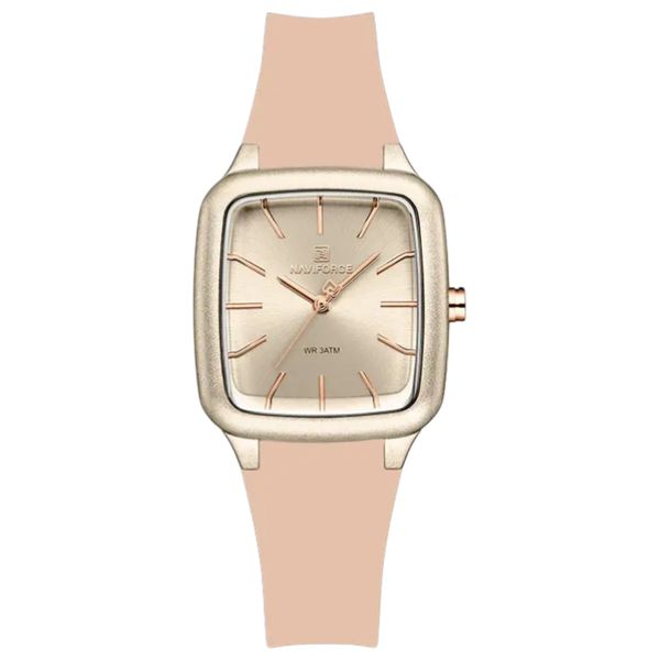 Naviforce Belle Aura Square Women's Watch - Soft Pink &amp; Rose