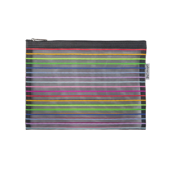 Primeline- Mesh Luminous Pencil Bag With Stripes image