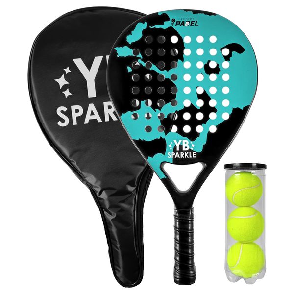 YB Sparkle - Professional Carbon Padel Racket &amp; Case + 3 Padel Balls