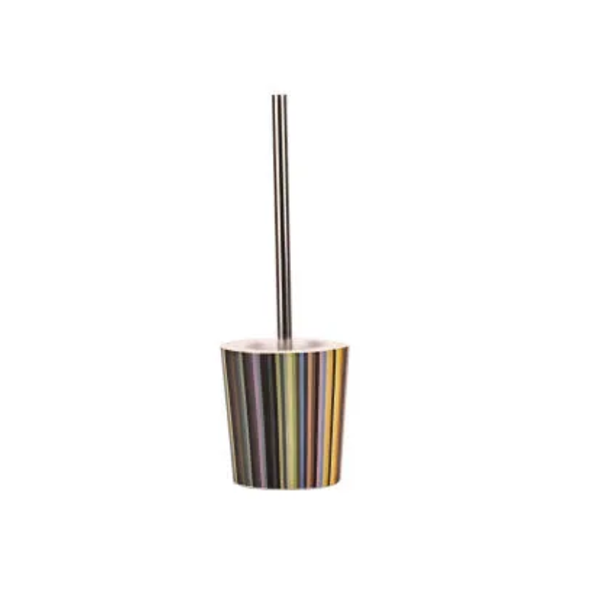 Rainbow Cylindrical Toilet Brush and Holder