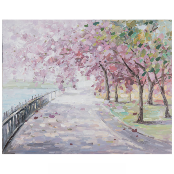 Painted Canvas - Street Scene - Park Blossoms - 1000mmx800mm