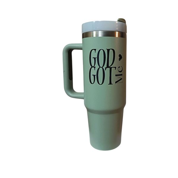 Insulated Leak Proof Trave Mug/Bottle 890ml - "God Got Me