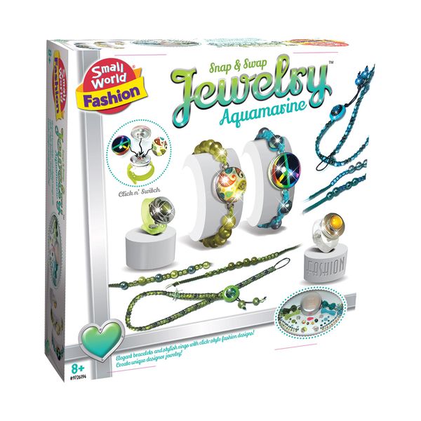 Small World Toys Snap &amp; Swap Jewelry Set: Aquamarine