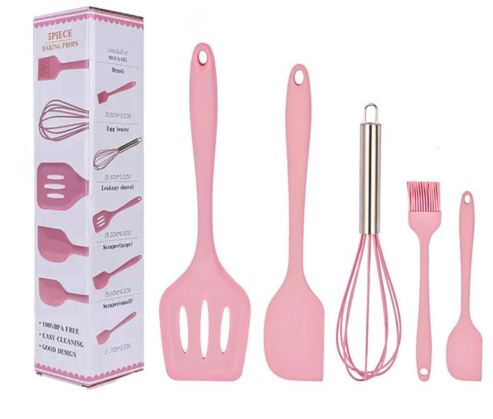 5-Piece Heat-Resistant Silicone Baking Set - Food Grade Kitchen Tools