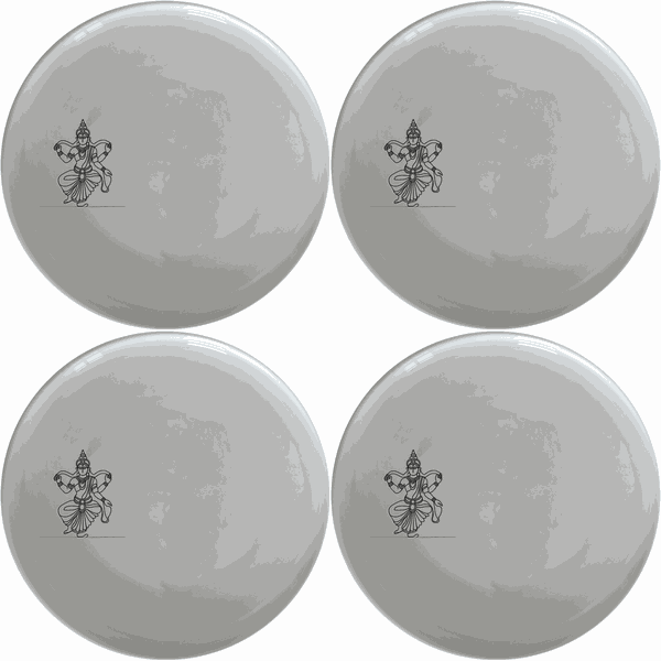 South Indian Cultural Imagery Side Plate Set of 4 - Range 1