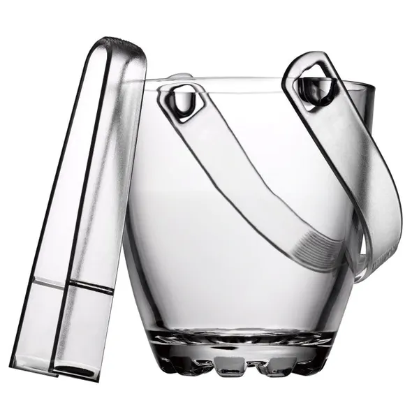 Ice Bucket &amp; Tong Glass Sylvana