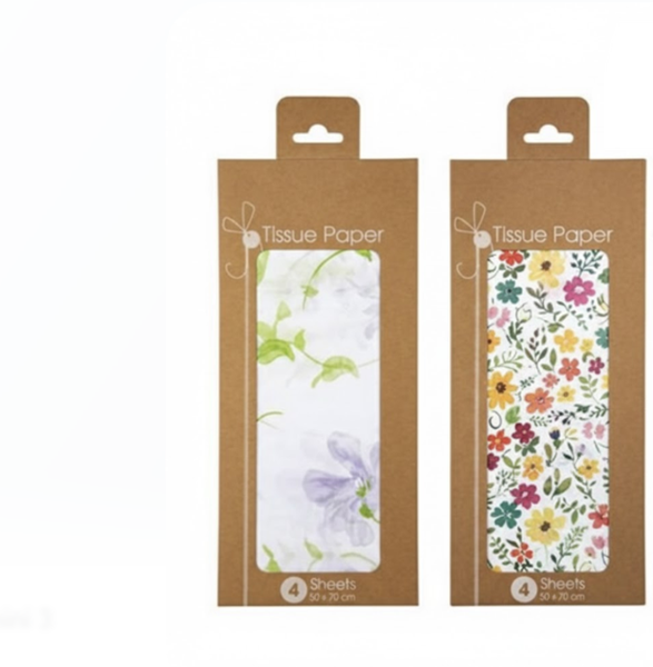 Flower Tissue Paper 4 Sheets (75x50cm) x 2