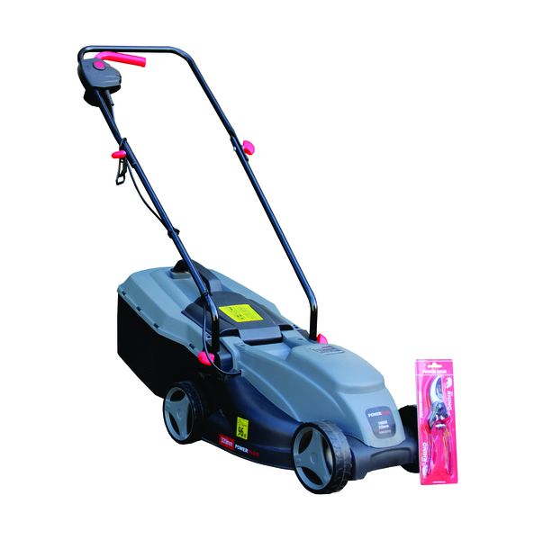 Power Plus - 1000w Lawnmower - 30L Collection Box - Garden Combo