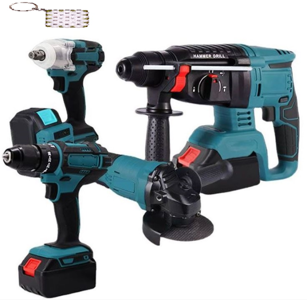 Set Of Impact Power Tool Set With 2 48V Batteries+Key holder