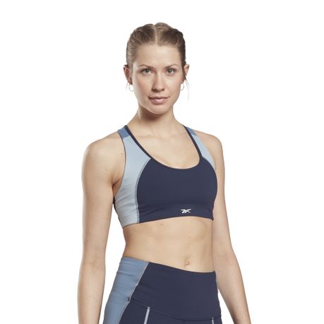 Reebok Wome's Lux Racer Padded Colorblock Sports Bra - Vector Navy, Shop  Today. Get it Tomorrow!