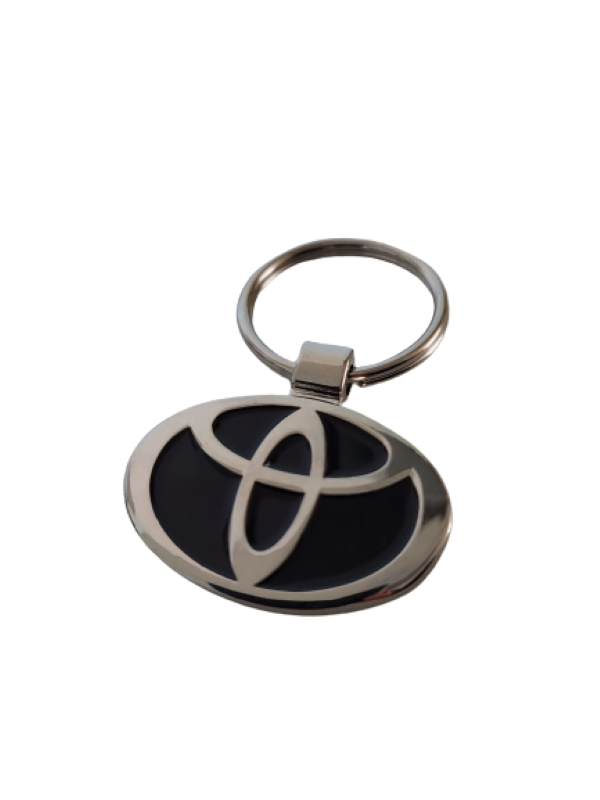 Toyota Car Logo Key Ring - Black Back Round