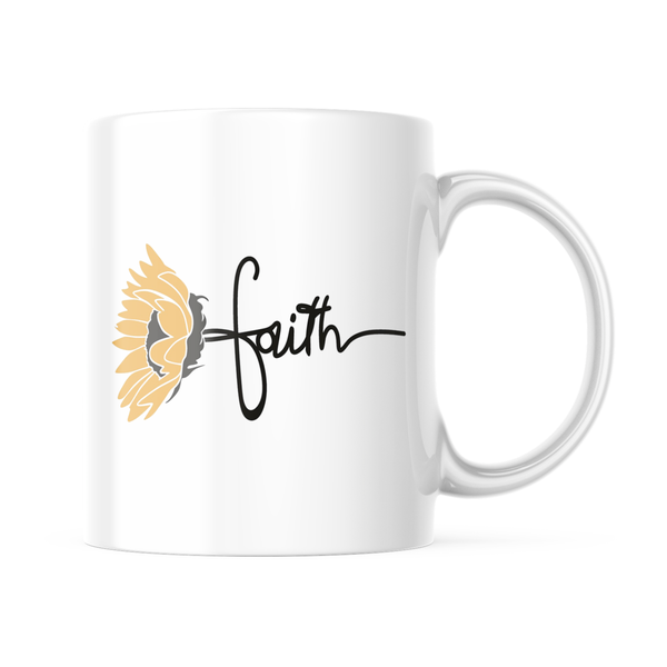 Sunflower Faith printed mug