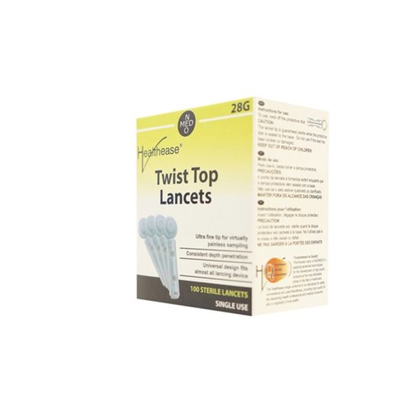 Healthease - Twist Top Lancets 28g 100's x3
