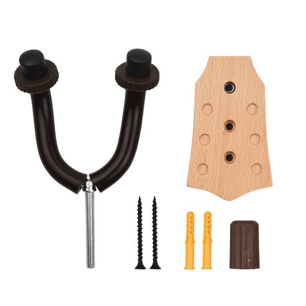 Beech Wood Guitar Hanger, Iron Bars, Compatible With Bass