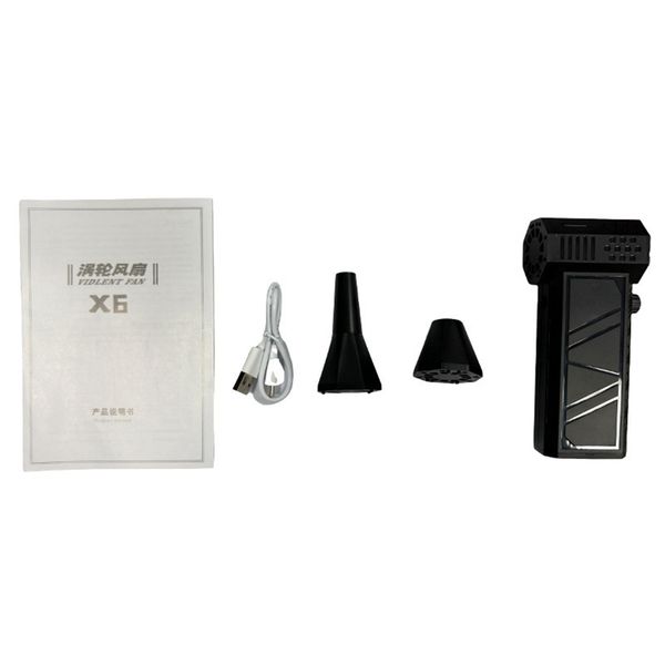 Violent Turbo Mini Fan Handheld Blast Fan Rechargeable Black