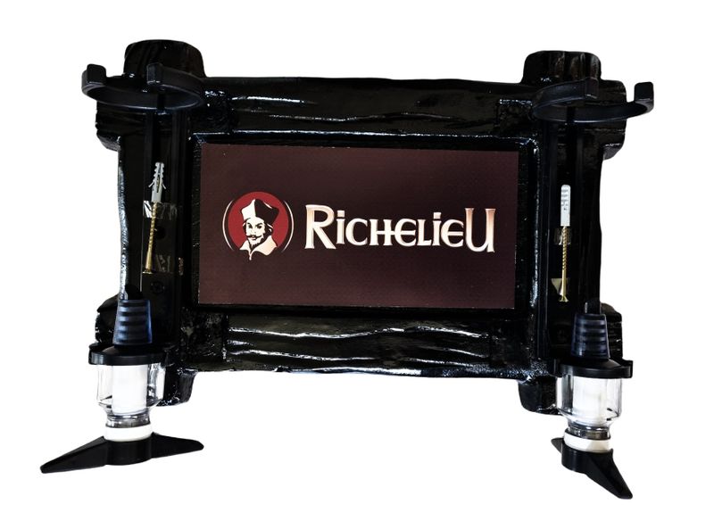 Richelieu Brandy - 2 Optic Liquor Dispenser - Black (66)