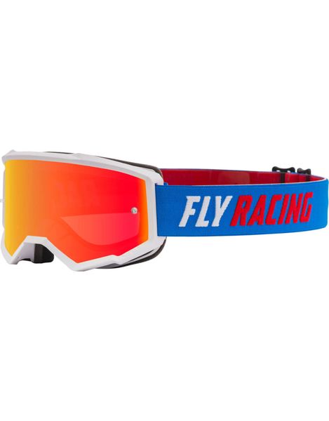 Fly Zone Blue/White/Red Mirror Goggle image