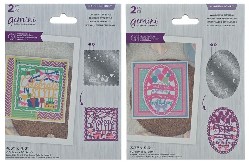 Craft Metal Die 2 Pack Combo- Celebrate In Style &amp; Wonderful Birthday