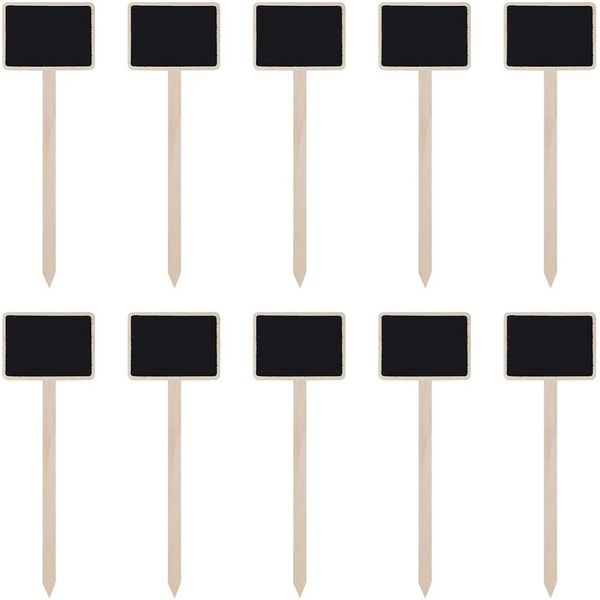 10Pcs Mini Wooden Blacboard Signs on Peg