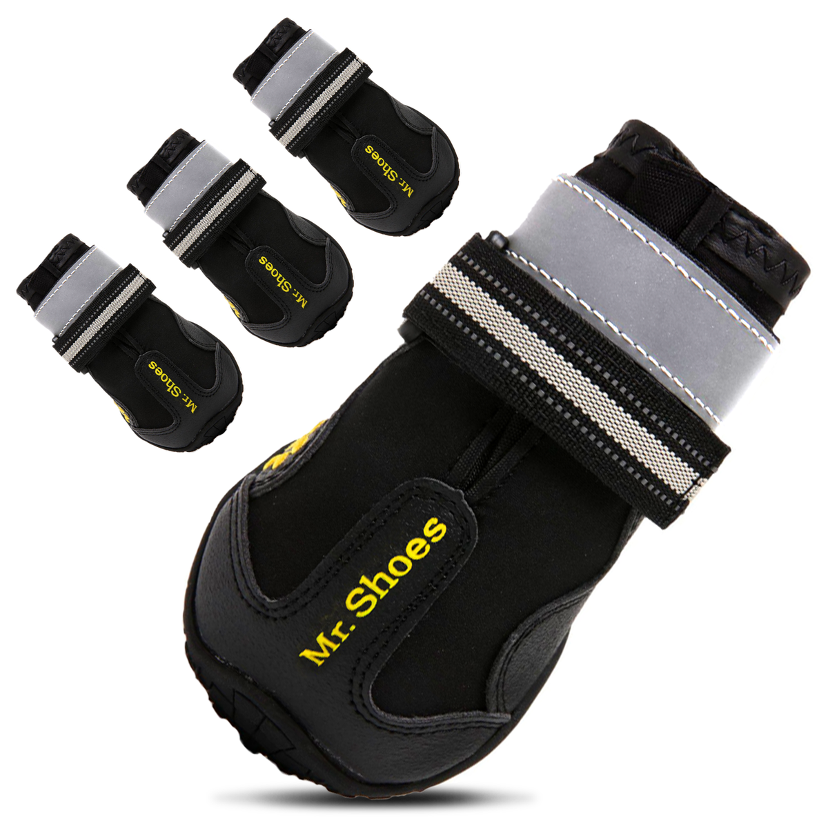 TopikaPet-Waterproof Dog Shoes, Reflective Straps, Anti-Slip