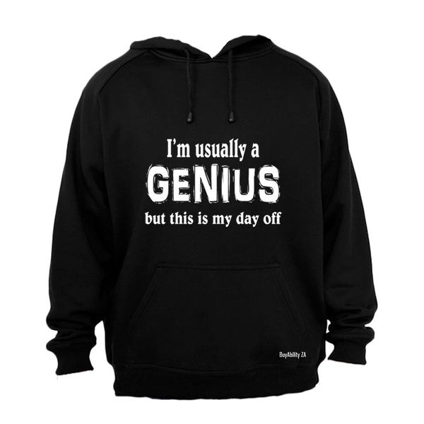 Usually a Genius - Mens - Hoodie - Grey