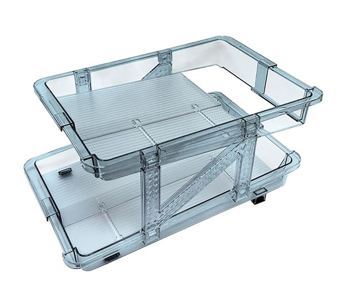Adjustable Kitchen Fridge Organizer 2 Tier Rolling Can Dispense