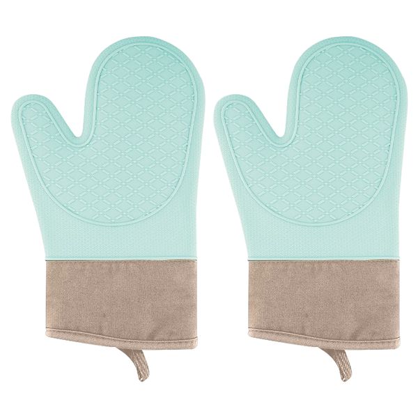Extra Long Professional Silicone Oven Gloves - Heat Resistant