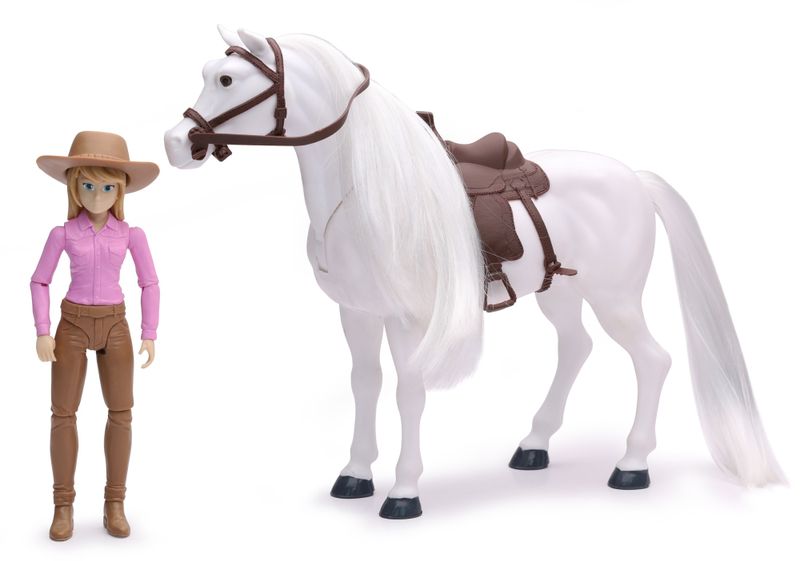 New-Ray 1/9 Valley Ranch Horse (22cm Tall) with Sound &amp; Figure