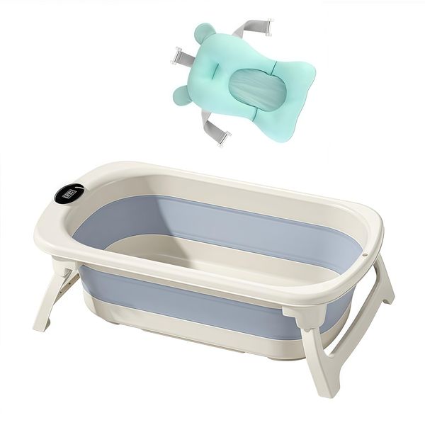 umi-Multifunctional bathtub with foldable pillow and thermometer