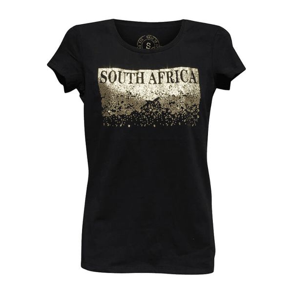 Kool Africa - South Africa - Bling Black Ladies Shirt