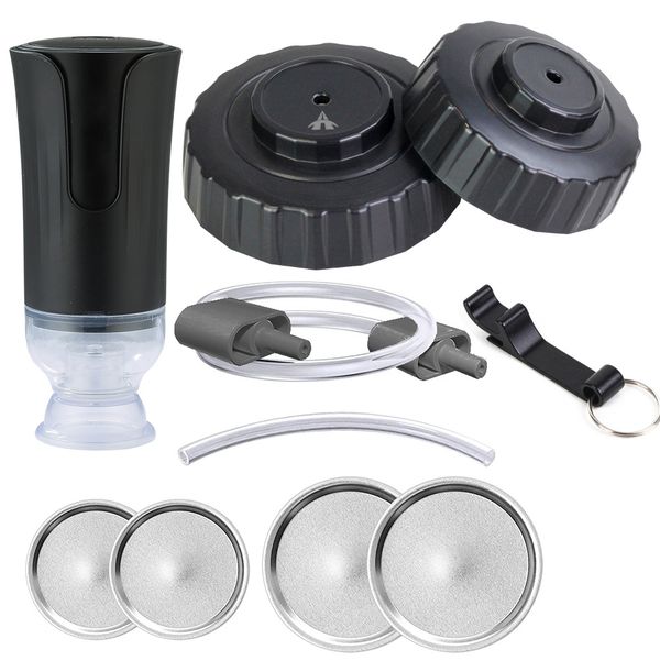 10-In-1 Electric Food Jar Vacuum Sealer for Wide &amp; Regular Mouth Mason Jars