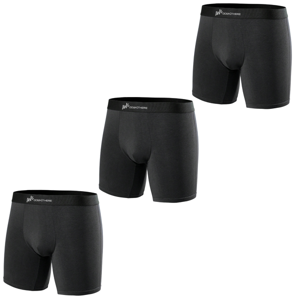 Length High Stretch Boxers - 3 Pack Grey image