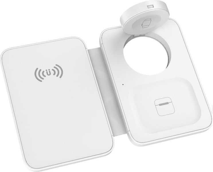 3-In-1 Travel Qi standard 15W Wireless Charging Station For Phones Watch PB