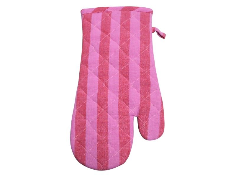 Cotton Striped Single Oven Mitt 32x16x2cm