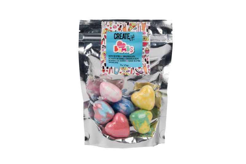 Create It! Bath Bomb Mini Hearts - 7 Pack