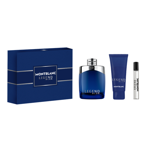 Montblanc Legend Blue Set 100ml Edp+7.5ml Travel Spray +100ml Shower Gel