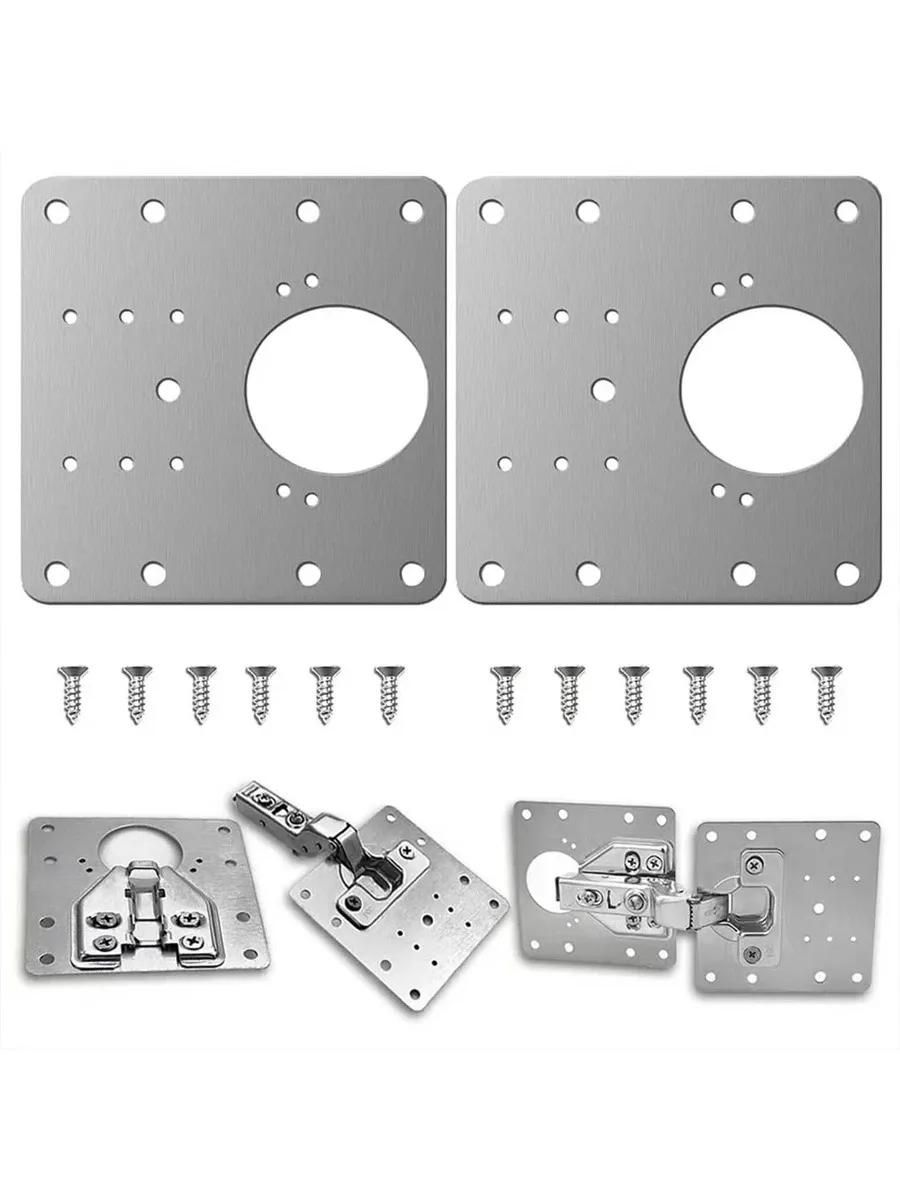 Stainless Steel Hinge Repair Plate for Cabinets, Doors and any Cubboards