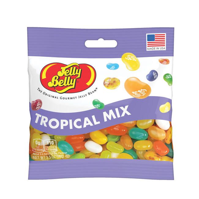 Jelly Belly Tropical Mix Jelly Beans Soft Chewy Sweets 16 Flavors Snack