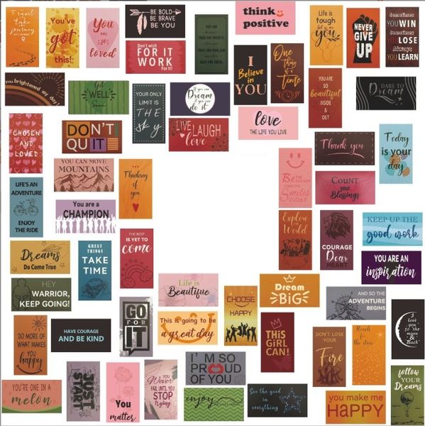 60PCS Daily Affirmation Greeting Cards, Mini Motivational Quote Cards