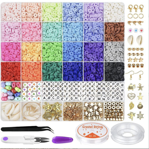 6000 Pcs DIY Girls Clay Bead Bracelet Making Kit Charms Perfect Gift Girls